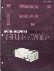 Master Specialties Company Catalog: Tellite Switch Series 90e Including Supplements: