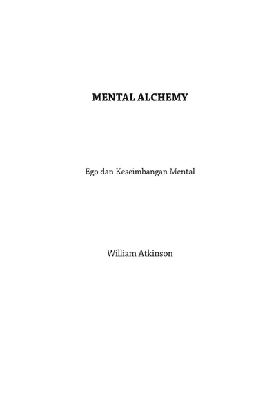 MENTAL ALCHEMY