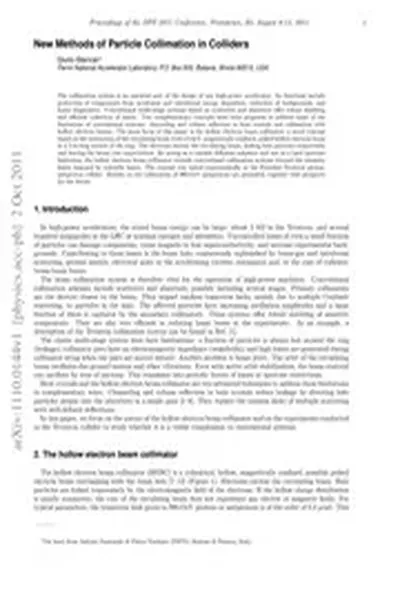 New methods of particle collimation in colliders