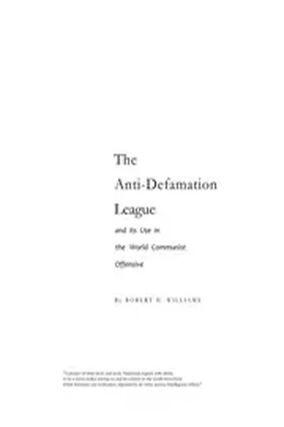 The Anti Defamation League ADL williams nwo illuminati freemasons