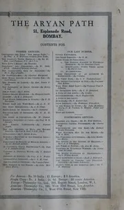 The Aryan Path Vol-I No-8