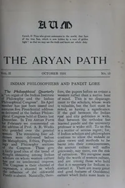 The Aryan Path Vol-II No-10