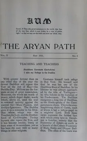 The Aryan Path Vol-II No-5