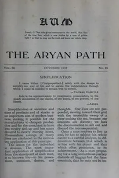 The Aryan Path Vol-III No-10