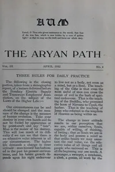 The Aryan Path Vol-III No-4