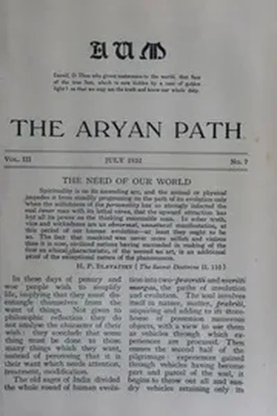 The Aryan Path Vol-III No-7