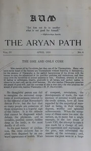 The Aryan Path Vol-IV No-4