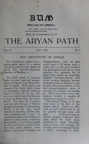 The Aryan Path Vol-IV No-7