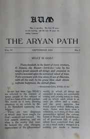 The Aryan Path Vol-IV No-9
