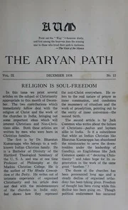 The Aryan Path Vol-IX No-12