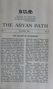 The Aryan Path Vol-V No-10