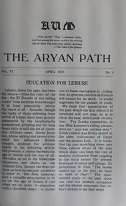 The Aryan Path Vol-VI No-4
