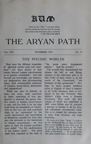 The Aryan Path Vol-VIII No-11