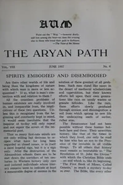 The Aryan Path Vol-VIII No-6