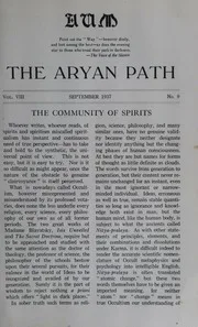 The Aryan Path Vol-VIII No-9