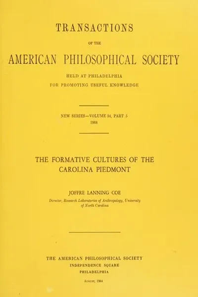 The formative cultures of the Carolina Piedmont