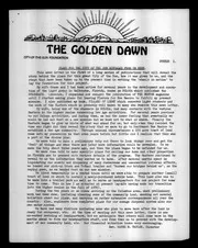 The Golden Dawn 1971: Iss 1