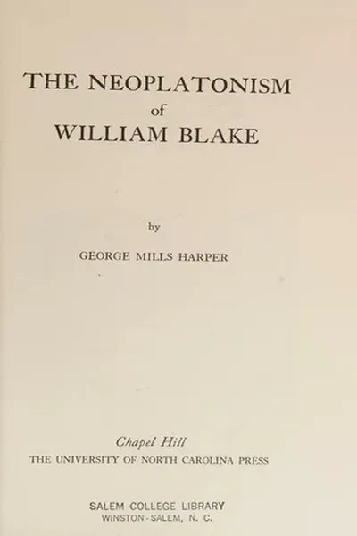 The neoplatonism of William Blake