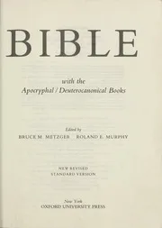 The new Oxford annotated Bible with the Apocryphal/Deuterocanonical books