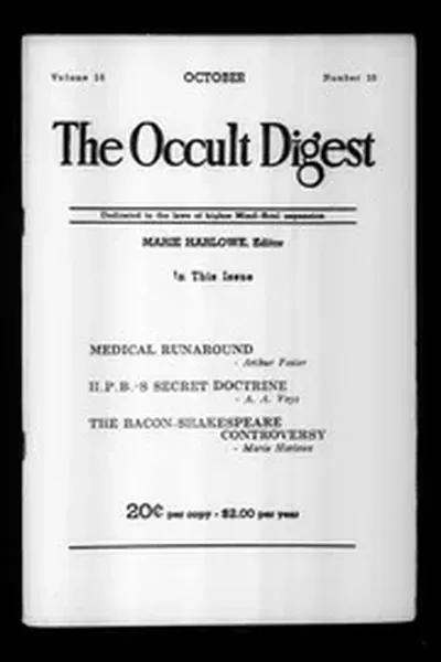 The Occult Digest 1940-10: Vol 16 Iss 10