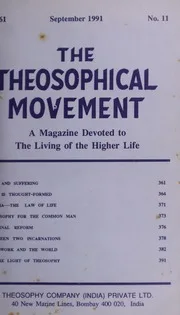 The Theosophical Movement Vol-61,No-11,September1991
