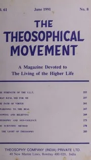The Theosophical Movement Vol-61,No-8,June1991