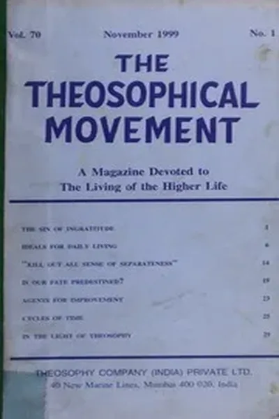 The Theosophical Movement Vol-70,No-1,November1999