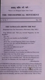 The Theosophical Movement Vol-70,No-7,May 2000