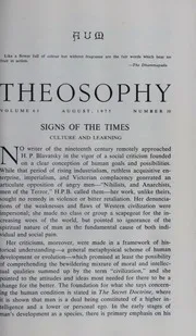 Theosophy Vol-63,No-10,August 1975