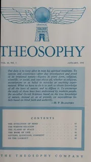 Theosophy Vol-66 No-3 January-1978