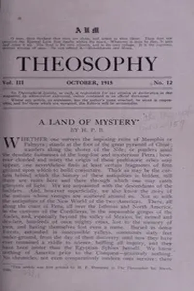 Theosophy Vol-III,No-12,October 1915