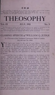 Theosophy Vol-IX,No-9,July 1921
