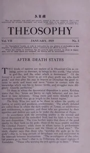 Theosophy Vol-VII,No-3,January 1919