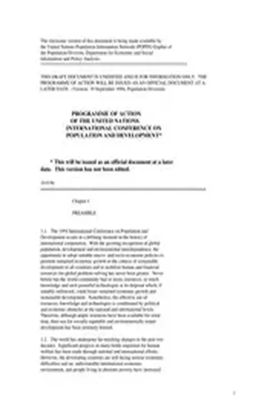 United Nations Population Information Network Programme Of Action Of The United Nations International Conference On Population And Development nwo illuminati freemasons