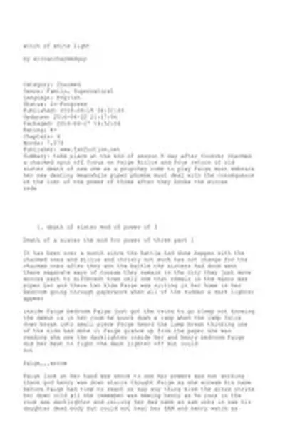 witch of white light