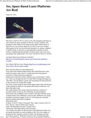 Yes, Space Based Laser Platforms Are Real NWO illuminati freemasons nsa us navy