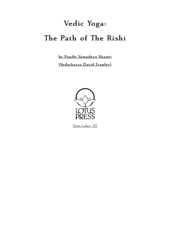 Vedic Yoga