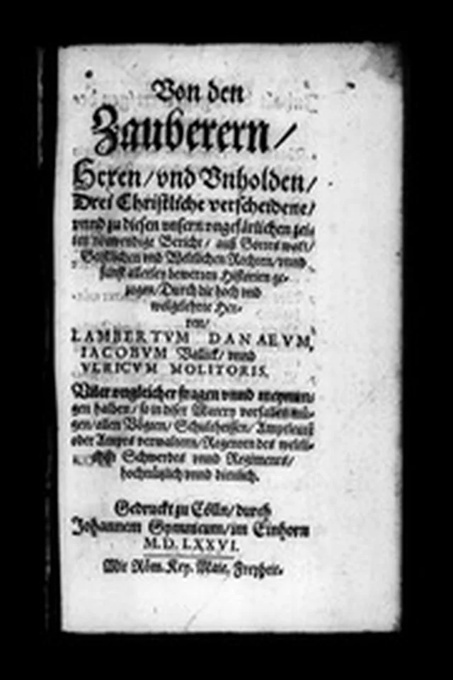 Von den Zauberern, Hexen, vnd Vnholden, drei christliche verscheidene, ... 1576: Iss 244