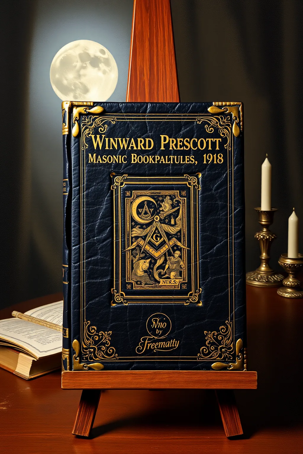 Winward Prescott Masonic Bookplates Symbols 1918 nwo illuminati freemasons