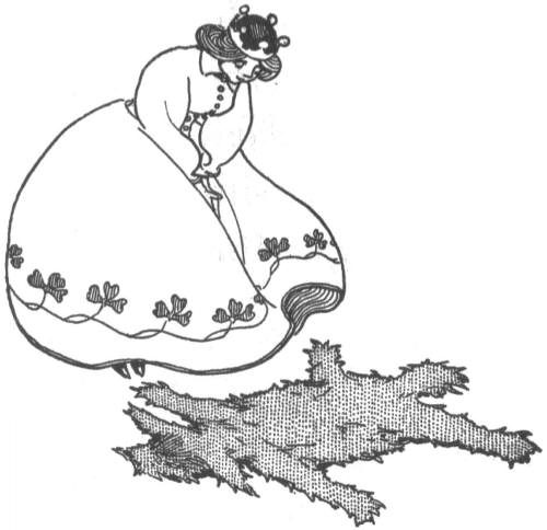 The Queen looks at the door-mat