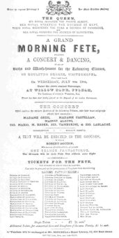 A very rare, and possibly the only, programme in existence, chronicling Robert-Houdin’s first appearance before Queen Victoria, July 19th, 1848. The original, now in the Harry Houdini Collection, was presented to James Savren by Robert-Houdin.