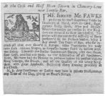 An early Fawkes advertisement, clipped from a London paper of 1725. From the Harry Houdini Collection.