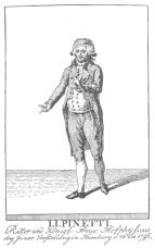 A wood-cut used by Pinetti during his engagement at Hamburg, Germany, in October, 1796. From the Harry Houdini Collection.