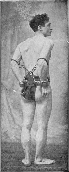 Houdini, as Handcuffed by the Vienna Police, March, 1902.
