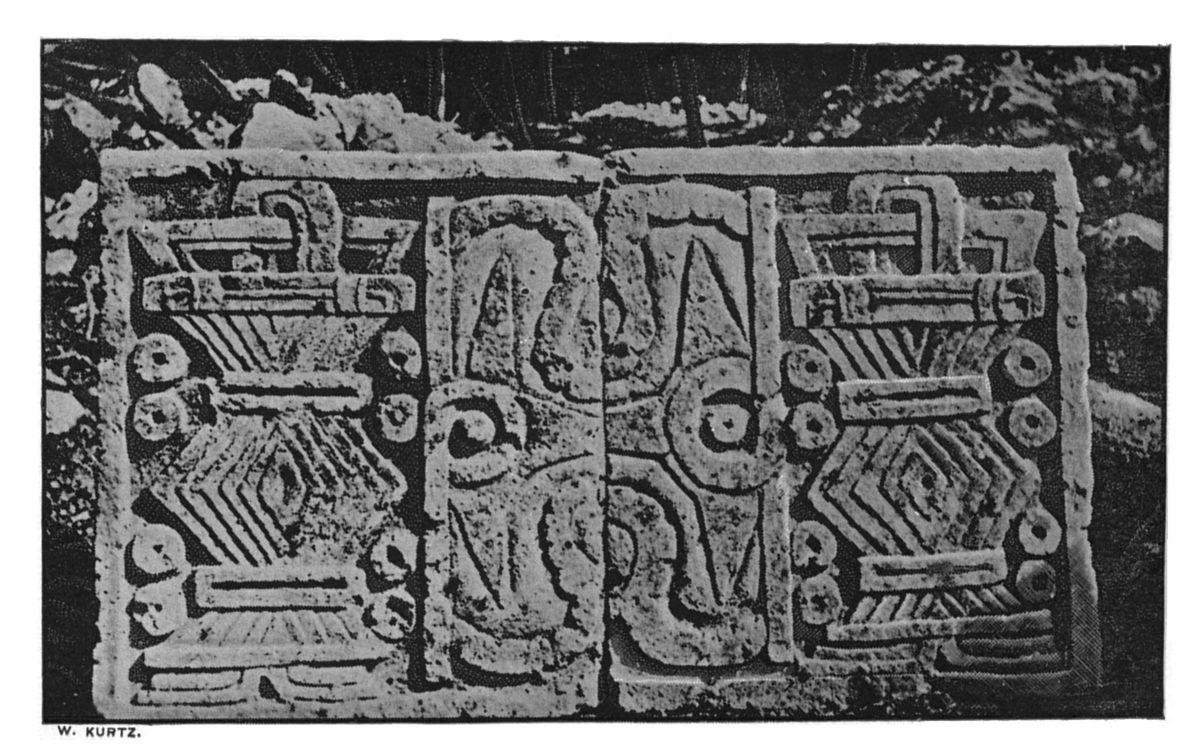 Symbolical stone found at Chichen