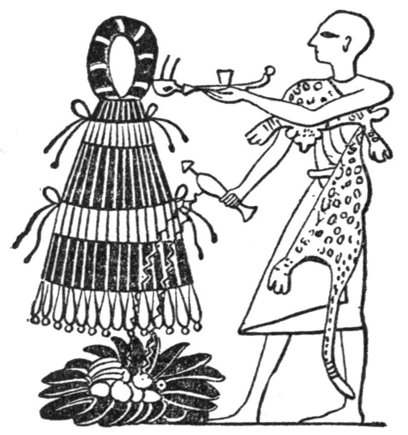 Leopard skin worn as a mantle