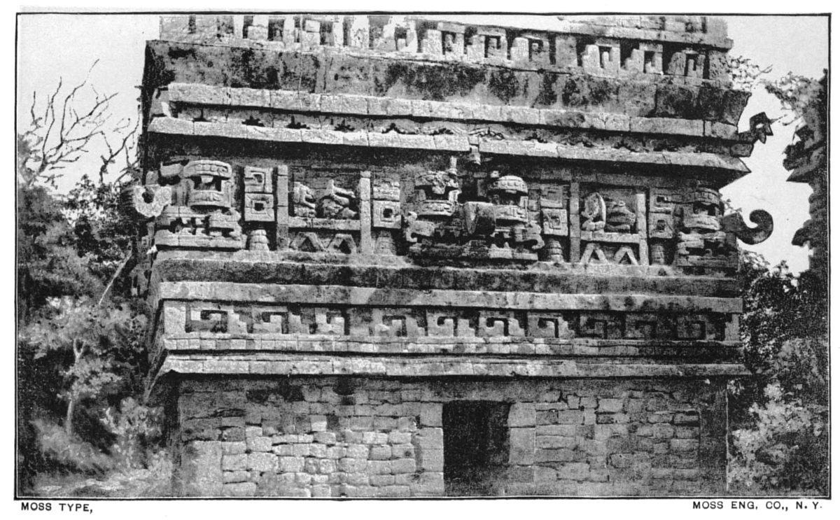 Tableau of the Mastodon worship, at     Chichen