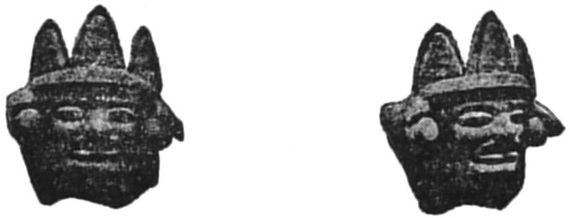 Terra cotta heads from British Honduras