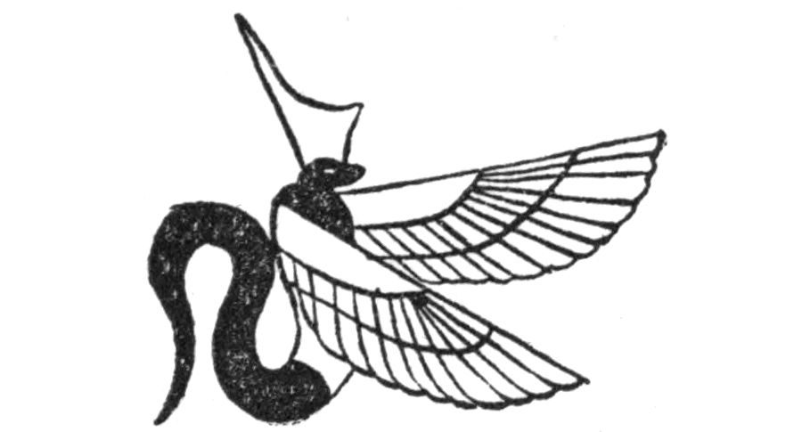 Winged serpent symbol of lower Egypt