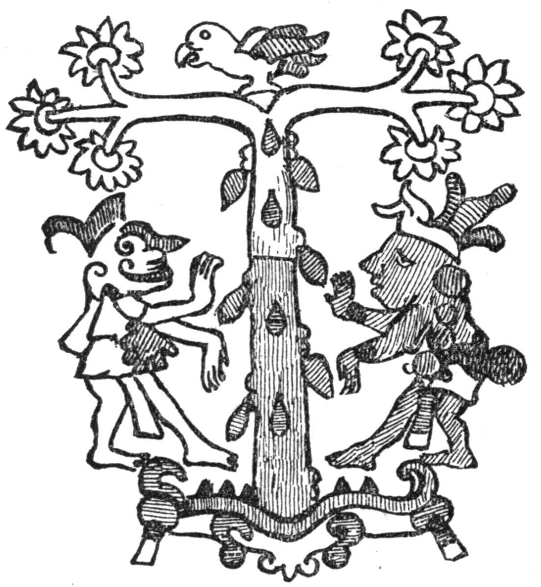 Worship of sacred Papaya tree